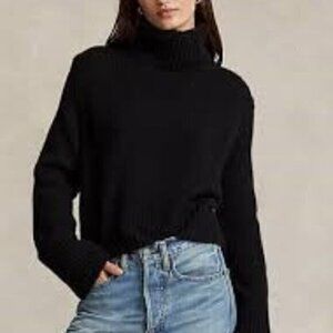 NWT Polo Ralph Lauren Black Wool-Cashmere Turtleneck Sweater Size XXL